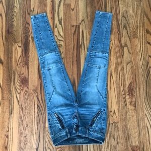 American Eagle multi panel ankle jeans